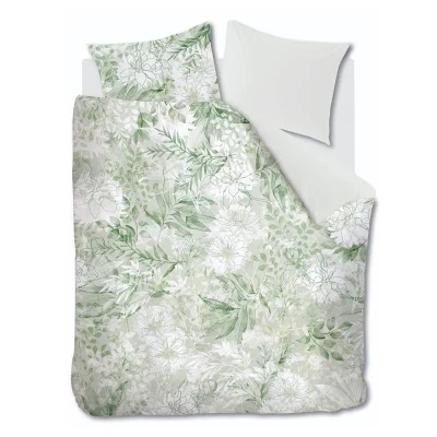 Afbeelding van Riviera Maison Lilium dekbedovertrek Lits Jumeaux 240x200/220 Grijsgroen