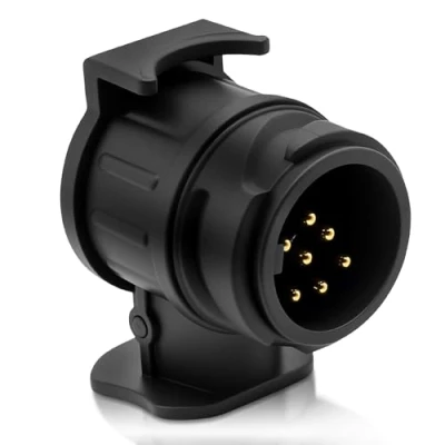 Afbeelding van YESLUSY adapter 13 naar 7 polig, 12 V polige waterdichte aanhangerstekker voor auto, camper, trekhaak, fietsendrager