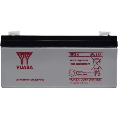 Afbeelding van Yuasa NP3 6 Loodaccu V 3 Ah Loodvlies (AGM) (b x h d) 134 64 34 mm Kabelschoen 4.8 Onderhoudsvrij
