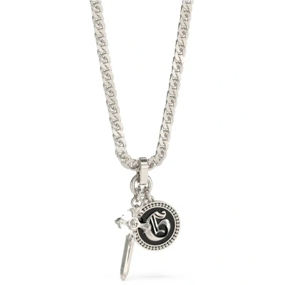 Afbeelding van Guess South Alameda Unisex Ketting silvercoloured/black, Maat: One Size, Silver coloured/black