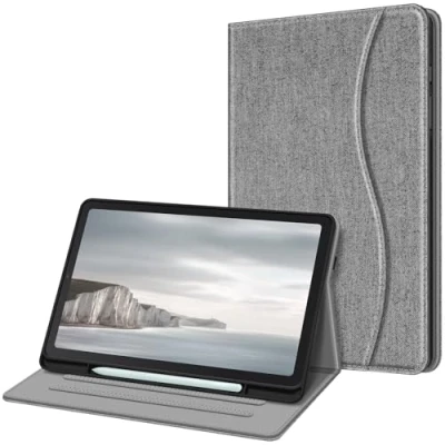 Afbeelding van FINTIE Hoes voor Samsung Galaxy Tab S6 Lite 10,4 inch 2022 / 2020 (model SM P610/P613/P615/P619) met penhouder, meerhoekige kijkstandaard zak, automatische slaap /waakfunctie, grijs