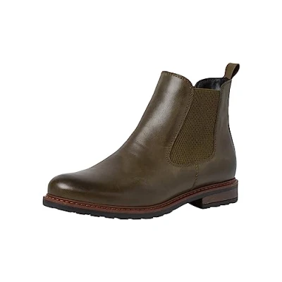 Afbeelding van Tamaris Korte laarzen, Dames, Maat: 40, Olive leather Leer