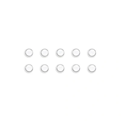Afbeelding van Bi Office Magneten, rond, 25 mm, zilverkleurig, 10 stuks