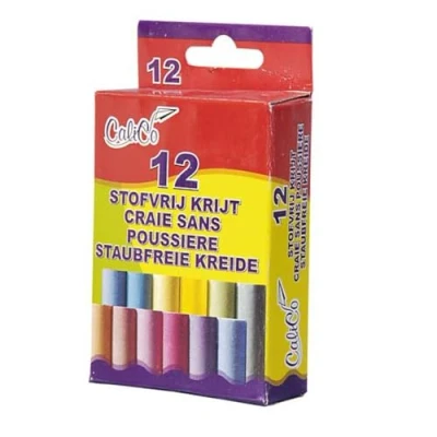 Afbeelding van Basic Schoolbord Krijtjes Kleur 12 Stuks