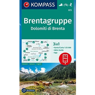 Afbeelding van KOMPASS Wanderkarte 073 Brentagruppe / Dolomiti di Brenta 1:25.000