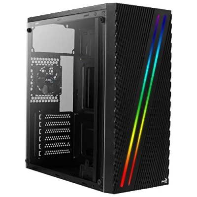 Image de AeroCool Streak Tour ATX panneau latéral fenêtré (acrylique) pas d&#039;alimentation (ATX) noir USB/Audio