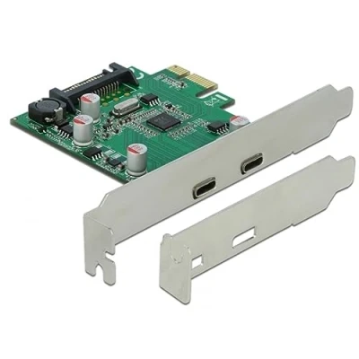 Afbeelding van DELOCK PCI Expr x1 Karte 2x ext SuperS Express kaart USB 3.2 Gen 1 (USB 3.0) PCIe