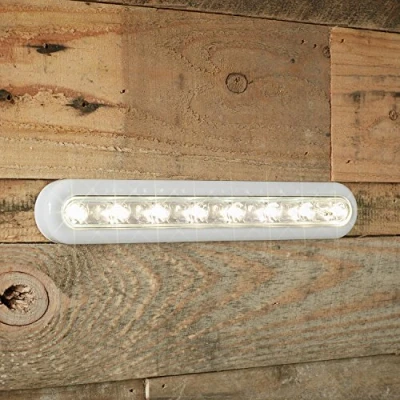 Afbeelding van Lights4fun led lichtstrip, 28 cm, warm wit, werkt op batterijen, kastverlichting, touch lamp, strip voor keuken