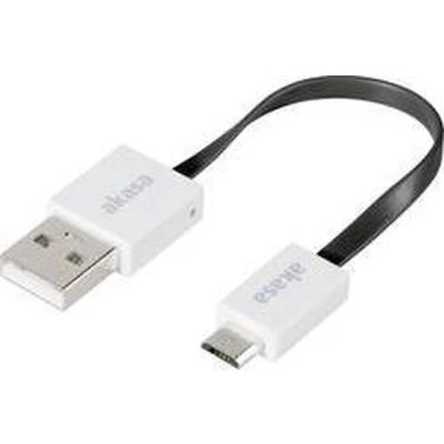 Afbeelding van Akasa USB kabel 2.0 A stekker, micro B stekker 0.15 m Zwart Zeer flexibel, Vergulde steekcontacten, UL gecertificeerd AK CBUB16 15BK