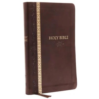 Afbeelding van KJV Holy Bible: Thinline, Brown Leathersoft, Red Letter, Comfort Print (Thumb Indexed): King James Version