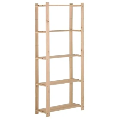 Afbeelding van Opbergrek 5 laags 80x28,5x170 cm massief grenenhout