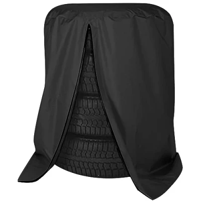 Afbeelding van KYSUN Universele hoes voor 4 banden, bandenhoes, wielhoes, bandentas, waterdichte autobandentas (zwart)