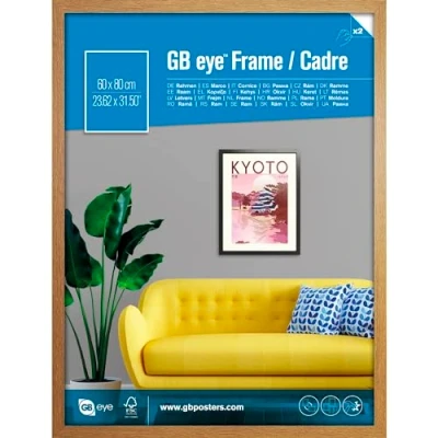 Afbeelding van GB eye LTD, frame van eikenhout, 60 x 80, 80 cm, eton, hout, beige, 0,1 cm
