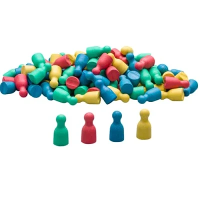 Afbeelding van WISSNER RE Wood. 200200.000 Set van 100 figuren in 4 kleuren (rood, groen, blauw, geel)