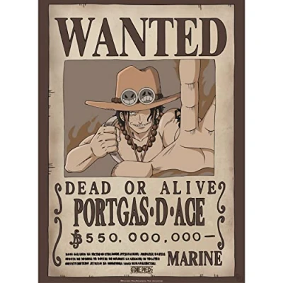Afbeelding van Poster One Piece Wanted Ace 38x52cm