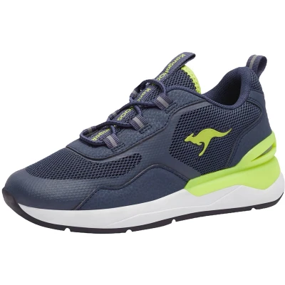 Afbeelding van KangaROOS KD Road sneakers voor jongens, donkerblauw limoen