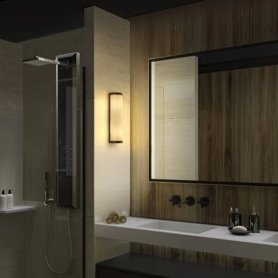 Afbeelding van LEDVANCE CLASSIC CYLINDER badkamer wandlamp 320mm, E14