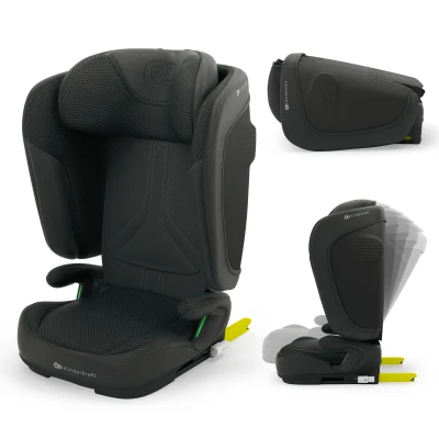 Afbeelding van Kinderkraft UNITY 2 Autostoel Voor kinderen van 100150 cm (3,512 jaar) Met ISOFIX, Slaapstand en SPS + H GUARD Opvouwbaar, Luchtcirculatiesysteem, Verwijderbare Bekleding Zwart