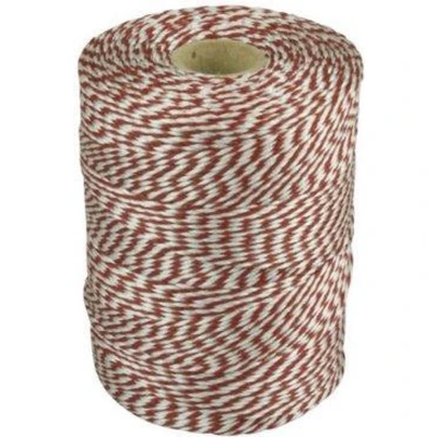 Afbeelding van Touw Muller katoen 180 meter rood/wit