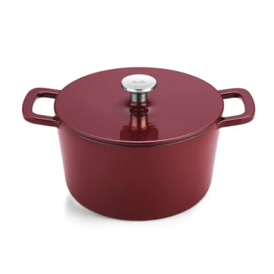 Afbeelding van Fissler Moments Kookpot Gietijzer Burgundy Red Ø 24cm