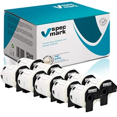 Afbeelding van specmark 10 rollen individuele etiketten compatibel met Brother DK 11209, 62 mm x 29 mm, 800 voor alle QL labelprinters 570 700