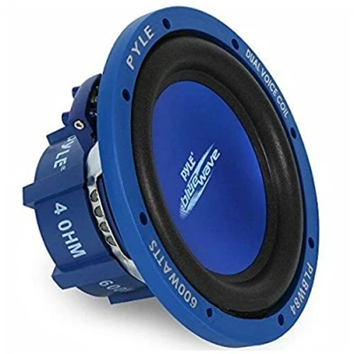 Afbeelding van SUBWOOFER PLBW84 AUTO PYLE BLAUW 300 WATT RMS EN 600 MAX 20 CM 200 MM WOOFER DVC Dubbele Spoel 4 + OHM SUB