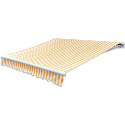 Afbeelding van Luifeldoek 450x300 cm canvas oranje en wit
