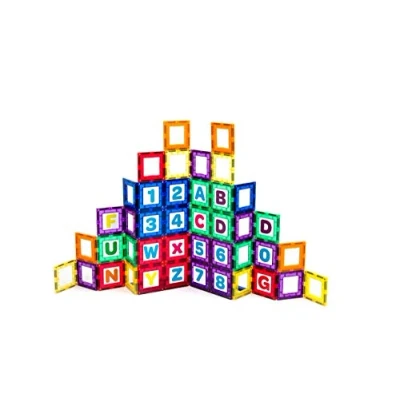 Afbeelding van Playmags 3D Magnetische Tegels Abc Set 36 Delige