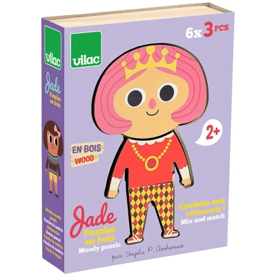 Afbeelding van Vilac puzzel aankleedpop jade 6x3st