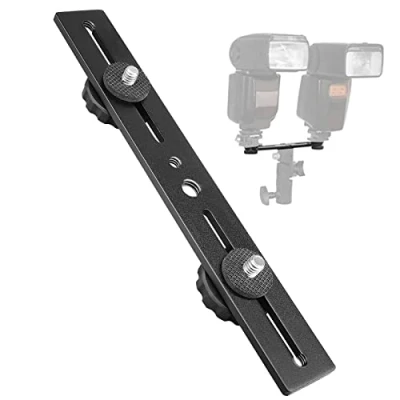 Afbeelding van WANGCL dubbele 6,35 mm statief flitser beugel camera verlengstang 20,3 cm statiefhouder
