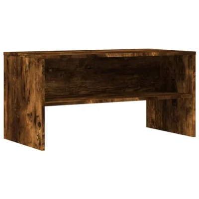 Image de vidaXL Meuble TV chêne fumé 80x40x40 cm bois d&#039;ingénierie815234