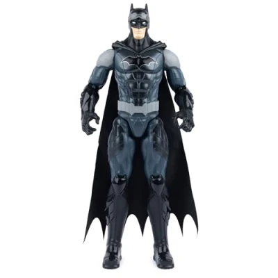 Afbeelding van DC Comics Batman figuur in schaal van 30 cm met blauw gevechtsharnas, cape, nachtzichtbril en 11 gewrichtspunten Speelgoed voor kinderen meisjes vanaf 3 jaar