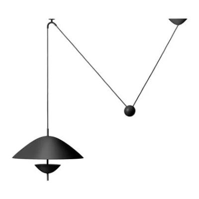 Afbeelding van ferm LIVING hanglamp Lod, zwart, ijzer, Ø 50 cm