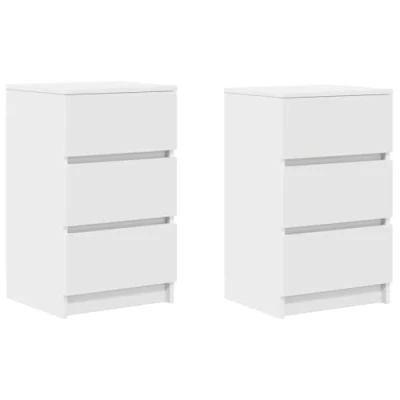Afbeelding van vidaXL Nachtkastjes met 3 lades 2 st 39x35x65 cm wit
