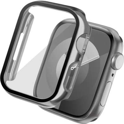 Afbeelding van imoshion Full Cover Shiny Hardcase voor de Apple Watch Series 7 / 8 9 41 mm Zilver