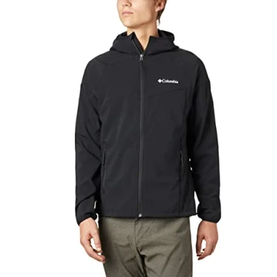 Afbeelding van Columbia Heather Canyon Softshell Jas Heren Waterbestendig Outdoorjas Winter Zwart Maat XXL