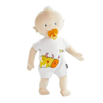 Afbeelding van Haba Knuffelpop Kruimel bruin, 43 cm.
