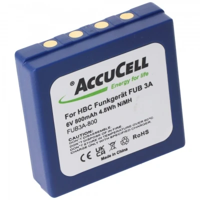 Afbeelding van 800 mAh batterij geschikt voor HBC radio FUB 3A BA203060, BA222060, 6 volt 730