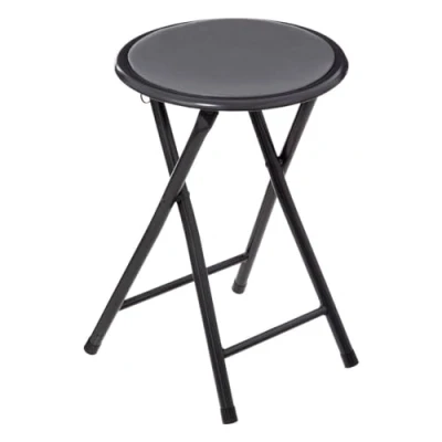 Afbeelding van 5five Bijzet krukje/stoel Opvouwbaar zilver/grijs 46 cm