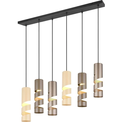 Afbeelding van TRIO STREAM Hanglamp Multicolour excl. 6x GU10 4,9 W Plafondbevestiging In hoogte verstelbaar