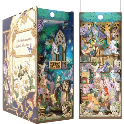 Afbeelding van Tonecheer Book Nook: A Midsummer Night&#039;s Dream Houten 3D puzzel Verlicht Sensor DIY miniatuurhuis TQ130