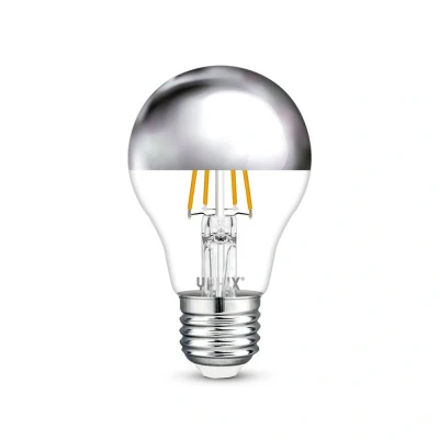 Afbeelding van Yphix E27 LED kopspiegel lamp Capella A60 zilver 4,5W 2700K dimbaar