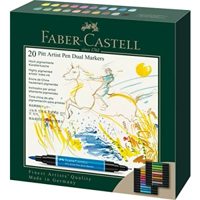 Afbeelding van Faber Castell tekenstift Pitt Artist Pen duo marker 20 stuks FC 162020