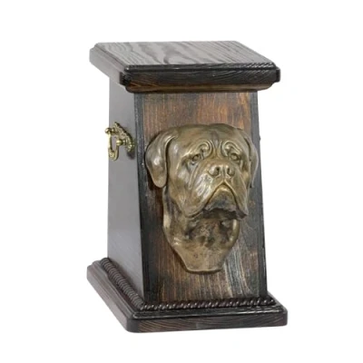Afbeelding van Elegante urn hond voor hondenas met beeld van Dogue de Bordeaux