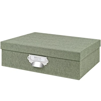Afbeelding van Rössler S.O.H.O. 1343452670 opbergdoos van karton met handvat en beschrijfbaar etiket Special Line Sage