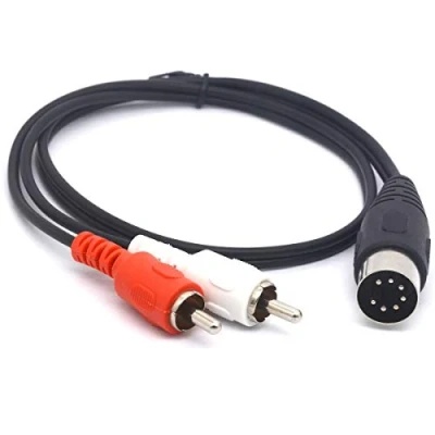 Afbeelding van OpenII 7 polige DIN naar RCA kabel, MIDI stekker 2 cinch voor Bang Olufsen, Naim, Quad stereo installaties (50 cm)