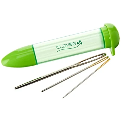 Afbeelding van Clover Chibi donkere naalden, 15 cm hoogte x 5 lengte 0,8 breedte, blauw/wit