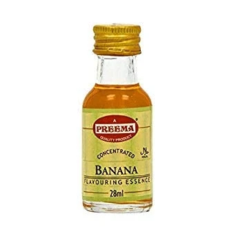 Afbeelding van PREEMA Concentrated BANANANA Flavouring Essence 28 ml Backaroma aroma gemarkeerd met bananensmaak