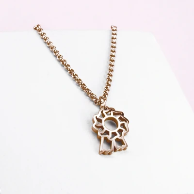 Image de Ponytail&amp;Co Pendentif Rosette Or Rose