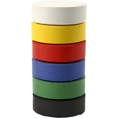 Afbeelding van Waterverf, d: 57 mm, h: 19 6 stuks, primaire kleuren